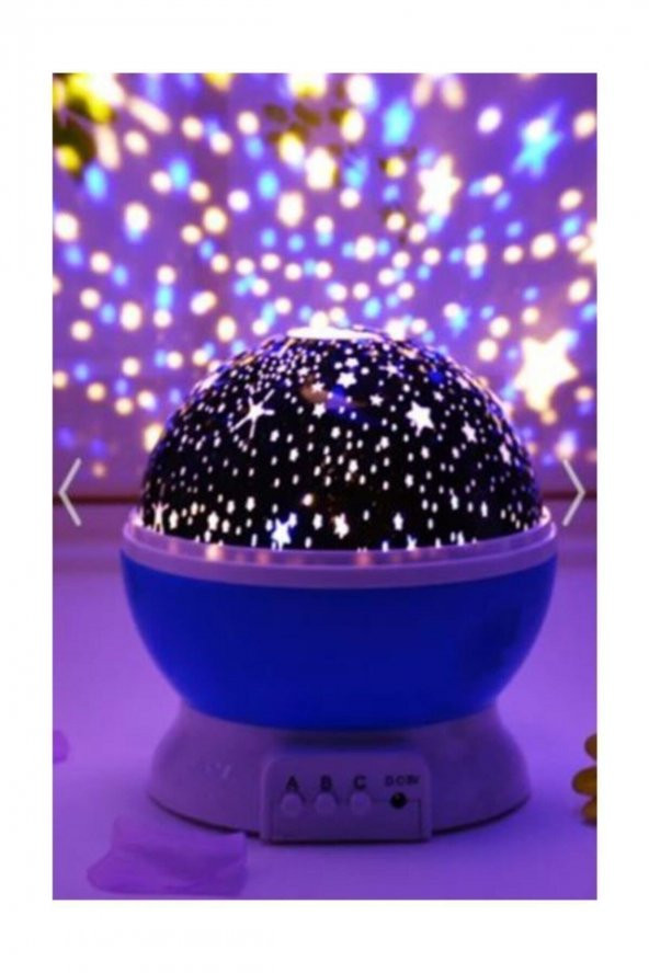 Star Master Renkli Yıldızlı Gökyüzü Projeksiyon Gece Lambası - Mavi