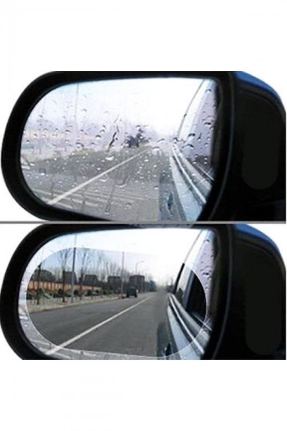 Oto Dış Ayna Filmi Dikiz Aynası Kolay Görüş Film Buğu Önleyici Yağmur Kaydırıcı Film (Çift) - 2