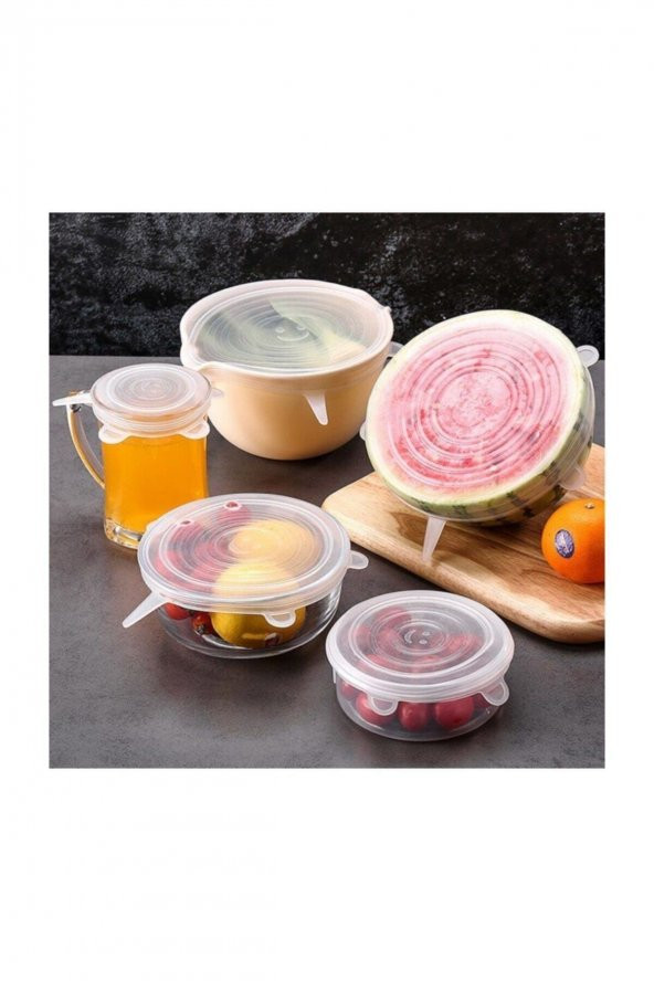 Tazeliği Koruyan 6lı Silikon Strech Kapaklar