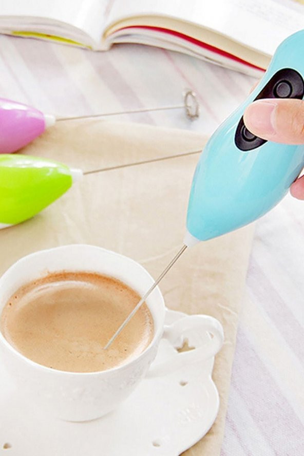 Kahve Köpürtücü Pilli Mini Mixer Kahve Süt Köpürtücü Karıştırıcı Cappucino Mikser