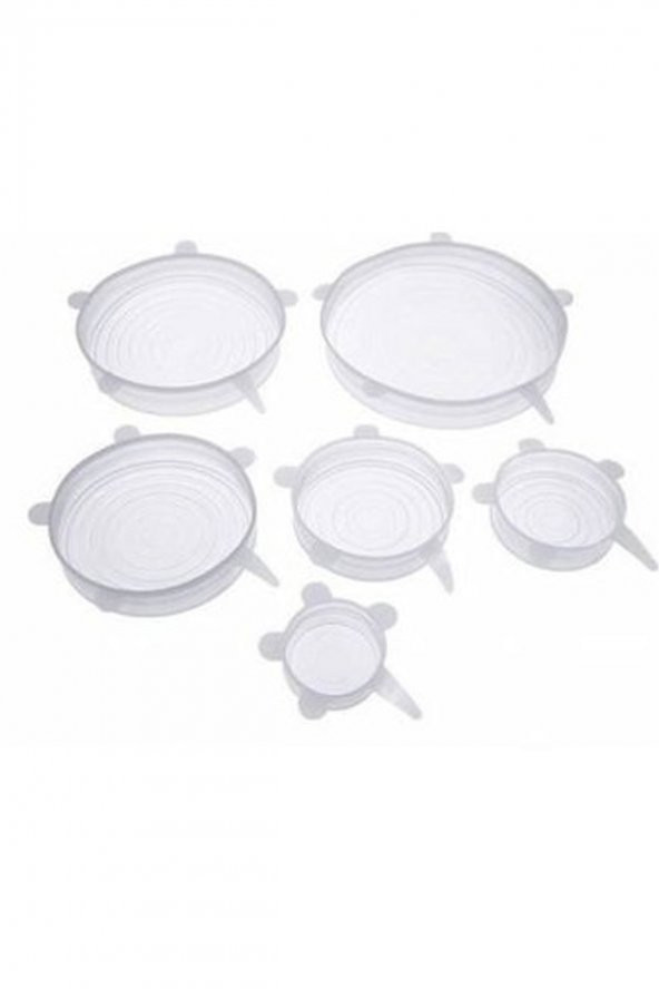 Silikon Kapak Set Yıkanabilir, Mikrodalga Fırında Kullanıma Uygun Hava Almaz 6lı Streç Kapak - 5
