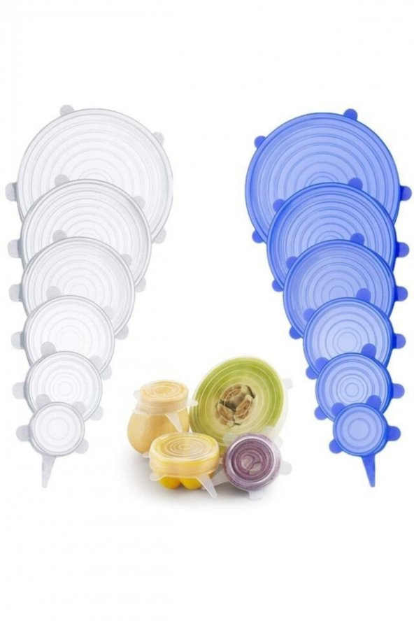 Tazeliği Koruyan 6 Lı Silikon Strech Kapaklar