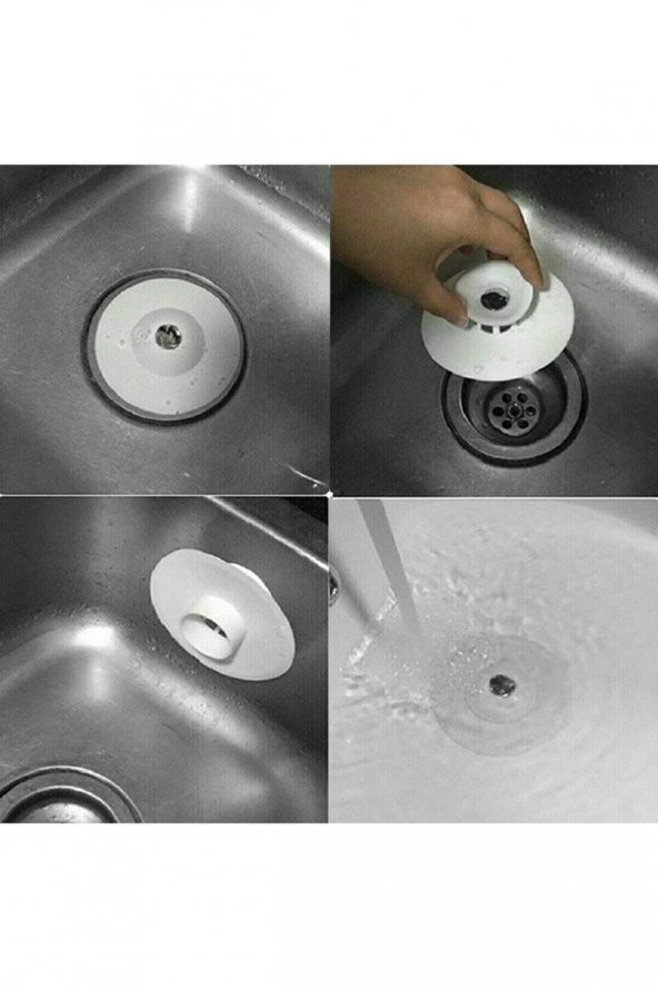 Lavabo Küvet Tıkacı 3 Adet Mutfak Banyo Gider Tıpası Kapağı Tıkaç Süzgeç - 4