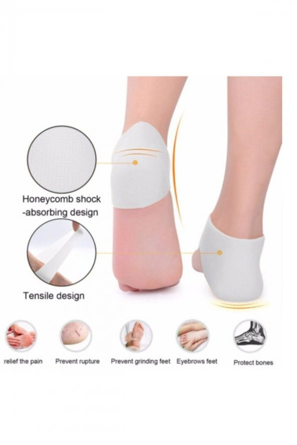 Topuk Gömleği Diken Çorabı Koruyucu Gömlek Tabanlık Silikon Esnek - 4