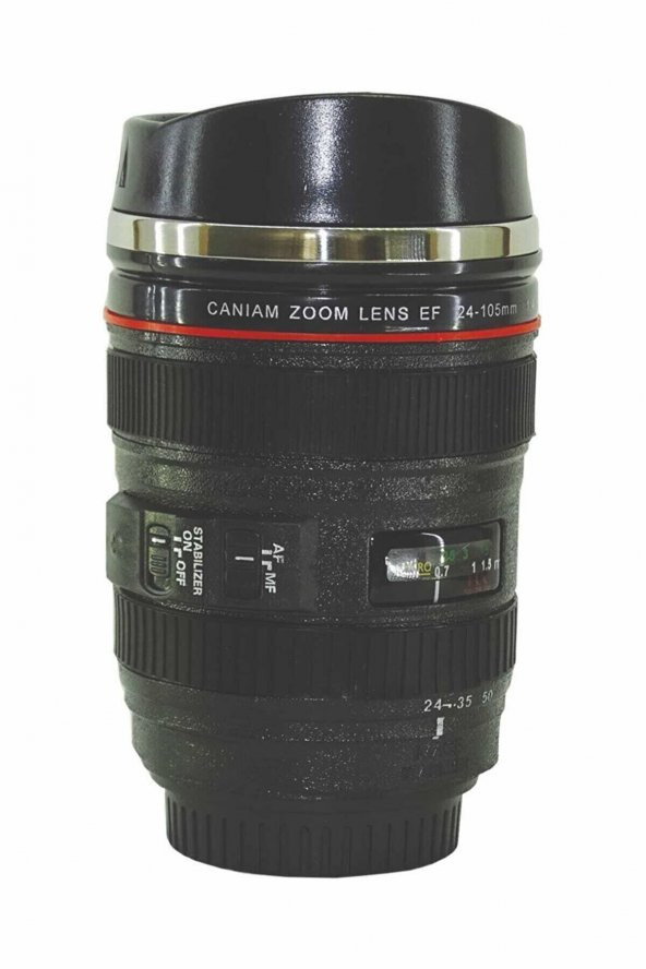 Objektif Görünümlü Lens Kupa Çelik Kahve Çay Termos Mug Bardak - 3