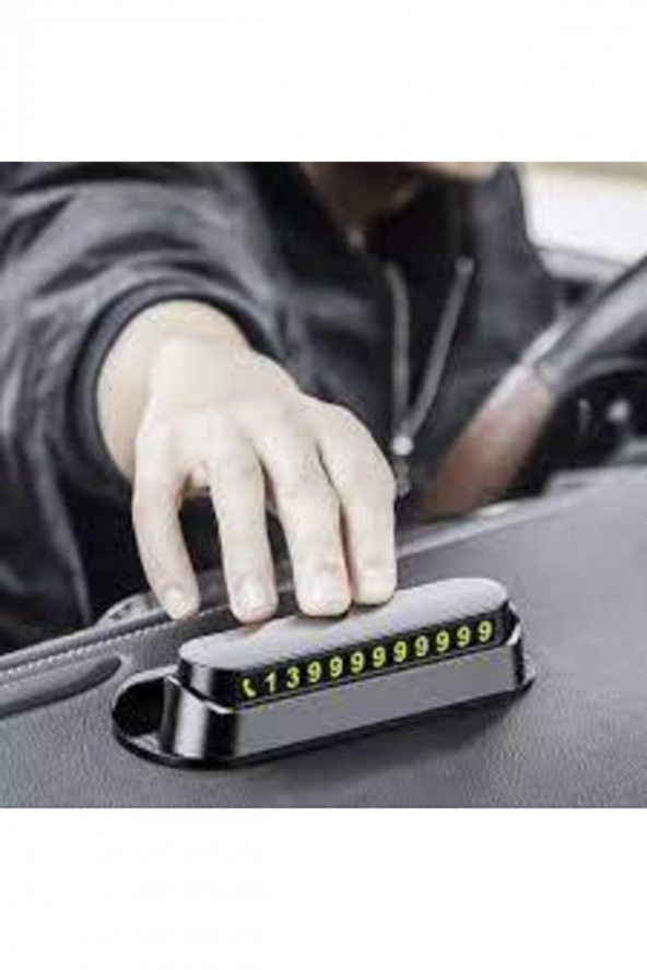 Araç Içi Park Telefon Numarası Fosforlu Numaratör Oto Cam Kartı - 2