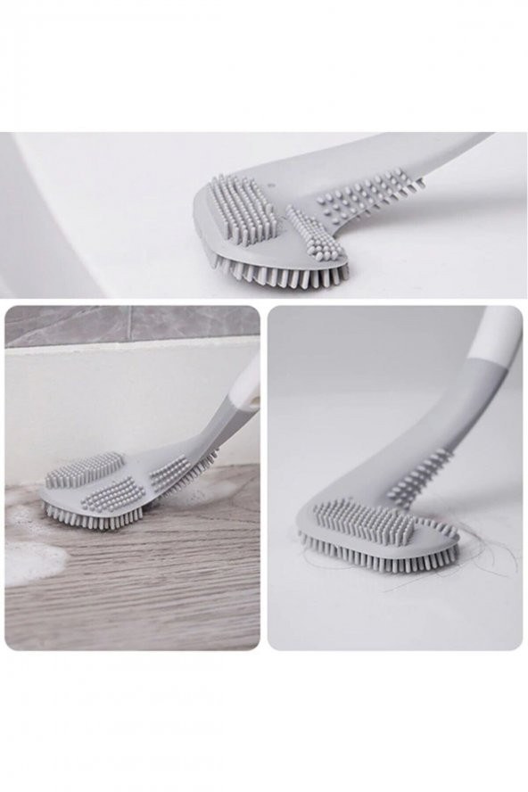 Ergonomik Tasarımlı Silikon Tuvalet Fırçası - 3