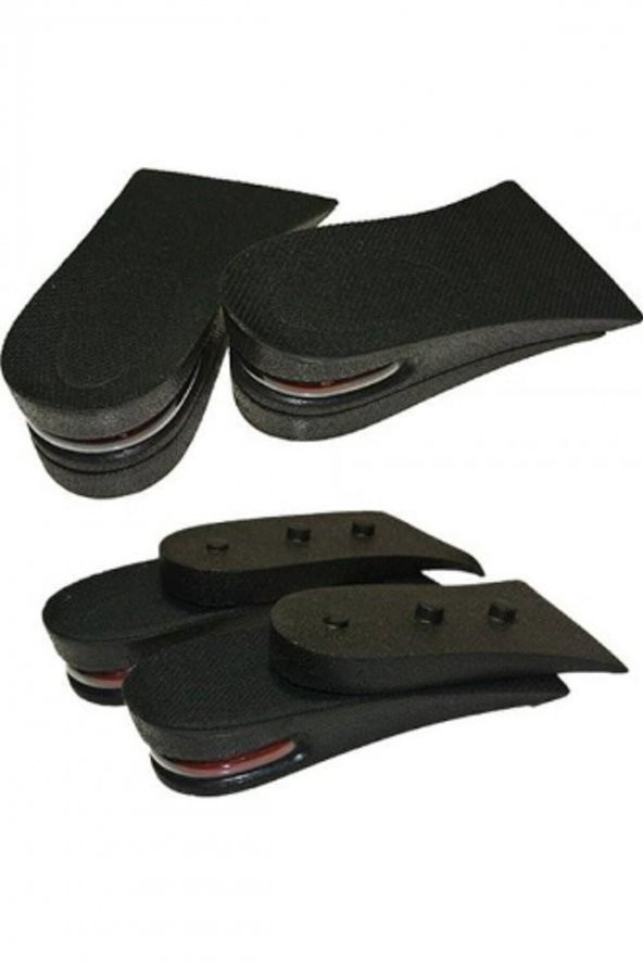 Boy Uzatıcı Tabanlık Hava Yastıklı Ayakkabı Içi Topuk Yükseltici 5 Cm Siyah - 4