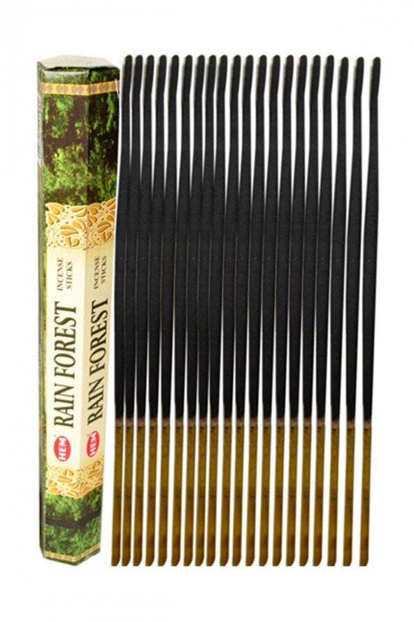 Hem Yağmur Ormanı Kokulu Tütsü Rain Forest Incense 1 Paket (20 ÇUBUK)