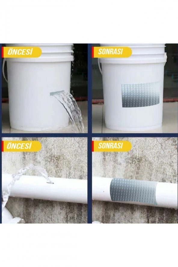 Waterproof Tape Su Geçirmez Güçlü Tamir Bandı Çamur Bant Gri 2mx5cm - 3
