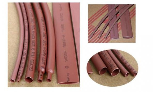 Isı ile 2/1 Daralan Makaron 13 mm - Kahverengi - 100 Metre