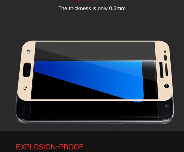 Galaxy A7 2016 Ekranı Tam Kaplayan Cam Koruyucu - 7