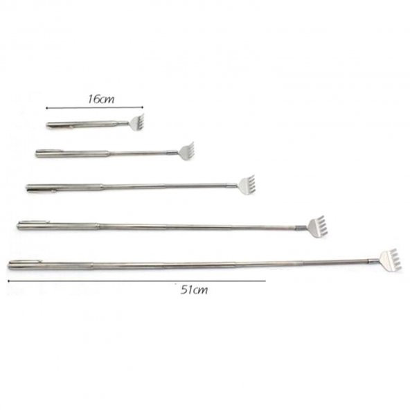 Teleskobik Sırt Kaşıyıcı Metal Kaşağı Kaşıma Aleti Sırt Kaşıma Aparatı Metal  51 Cm - 3