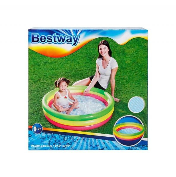 Bestway 51104 3 Halkalı Havuz 102 x 25 cm