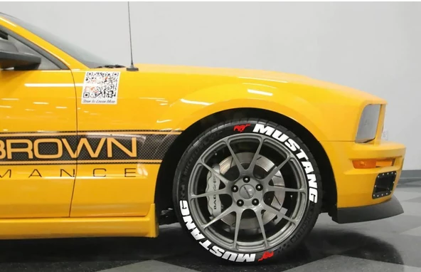 Mustang 3d Lastik Yazısı Kauçuk - Full İçerik Uygulama Aparatlı - A+ Dayanıklı Ürün