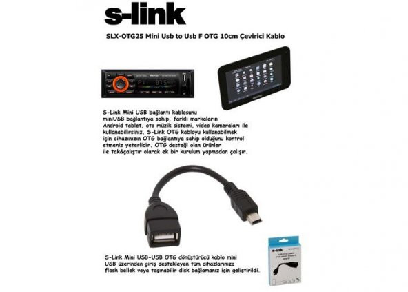 S-LINK SL-TAOTG25M MİNİ USB DİŞİ=USB ERKEK OTG - 2