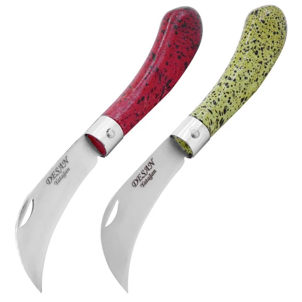 Desan EĞRİ Aşı Bıçağı Paslanmaz Ceviz Aşı Çakısı 19 cm - 5