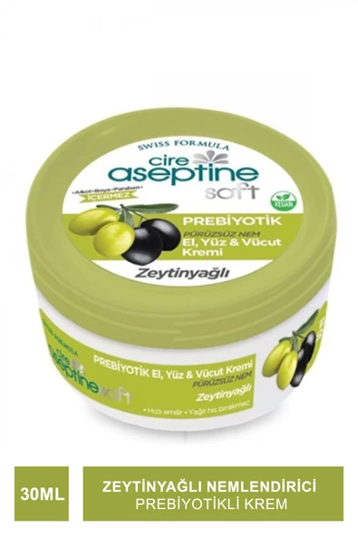 Cire Aseptine Soft Zeytinyağlı Nemlendirici Pürüzsüzleştirici Prebiyotikli Krem 30 ml