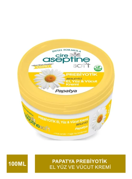 Cire Aseptine Soft Prebiyotik Papatya El, Yüz Ve Vücut Kremi100 Ml