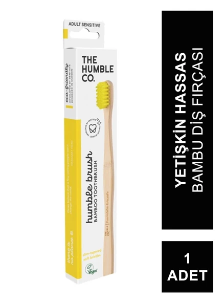 Humble Brush Ekolojik Bambu Hassas Diş Fırçası Yetişkin, Sarı ürün görseli