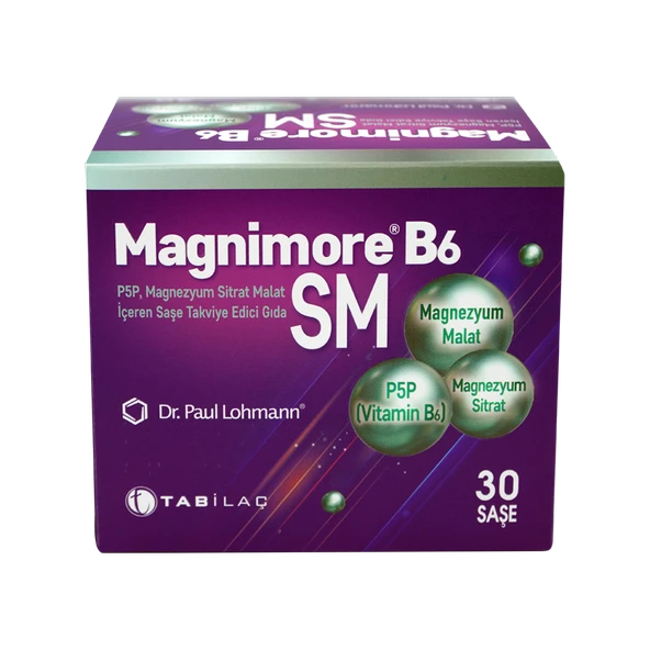 Magnimore B6 SM Takviye Edici Gıda 30 Şase