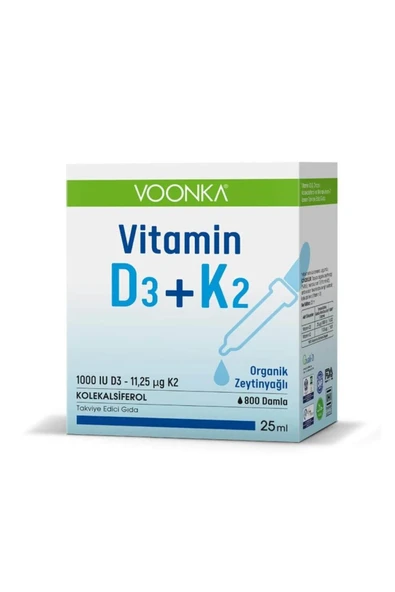 Voonka Vitamin D3+K2 Damla 25 ml