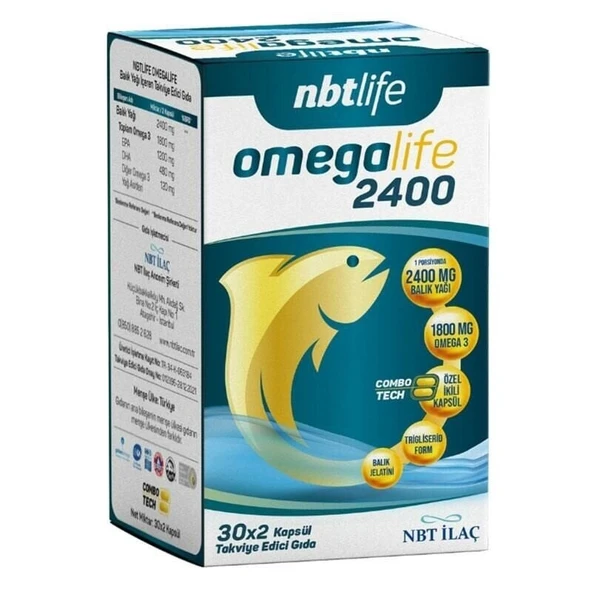 Nbt Life Omegalife 2400mg 60 Kapsül