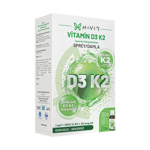 Haver D3K2 20 ml Sprey / Damla