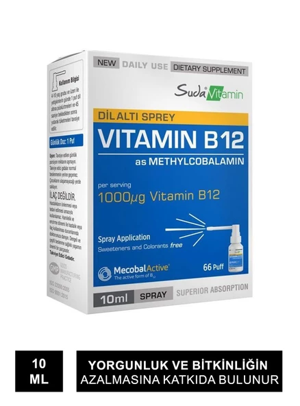 Suda Vitamin Vitamin B12 Dil Altı Spreyi 10 ml