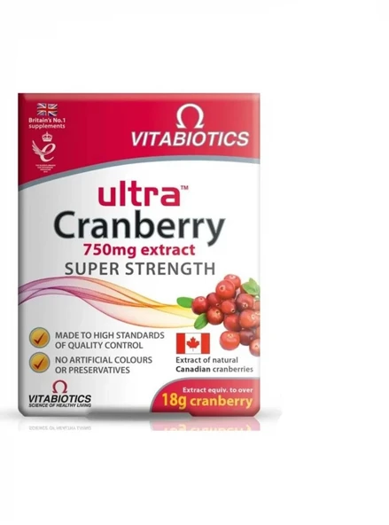 Vitabiotics Ultra Cranberry 750 mg Extract 30 Tablet