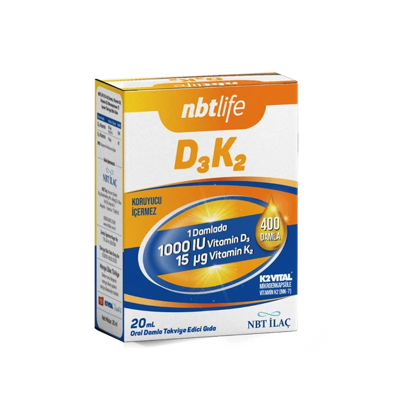 Nbt Life D3K2 Damla 20 ml