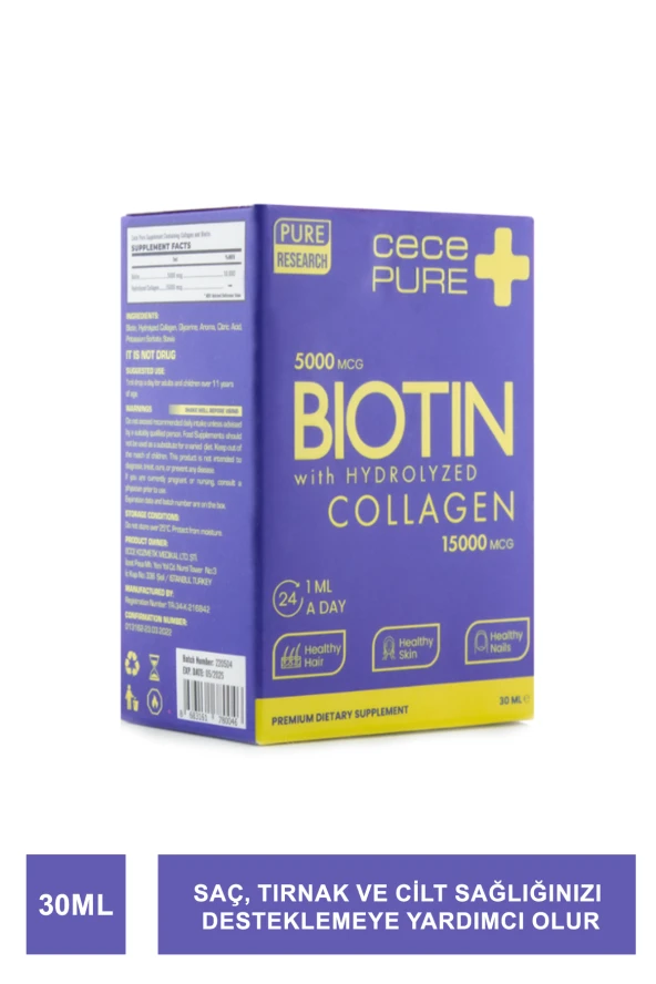 CecePure Likit Biotin &Collagen 5000 mcg 30 ml