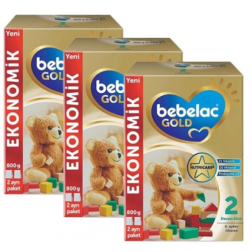 Bebelac Gold 2 Bebek Sütü 800 Gr - 3 Adet