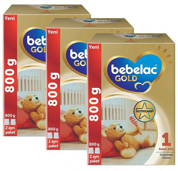 Bebelac Gold 1 Bebek Sütü 800 Gr- 3 Adet