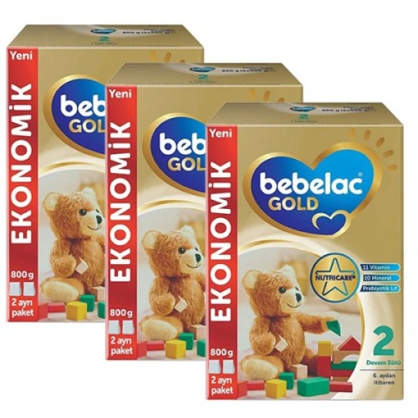 Bebelac Gold 2 Bebek Sütü 800 Gr - 3 Adet