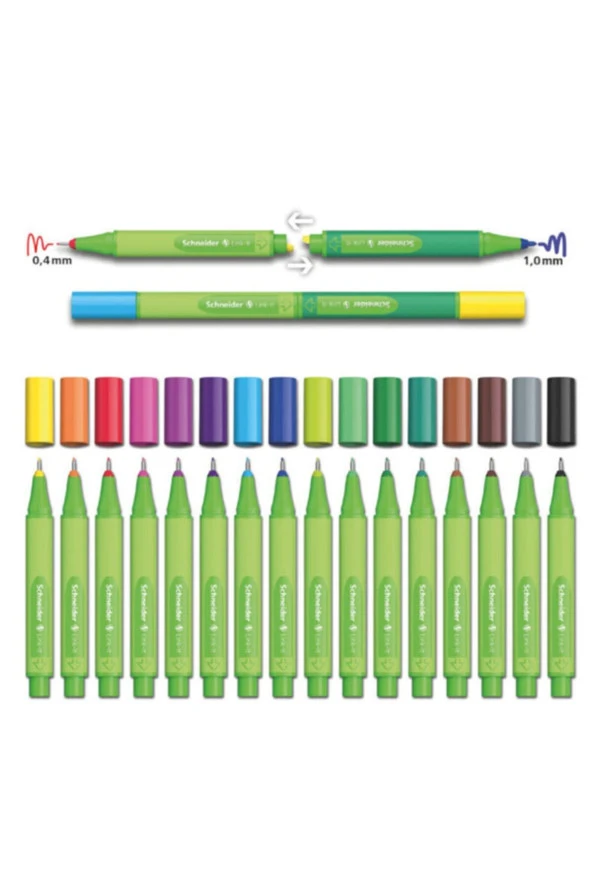 Schneider Link-It Fiber Uçlu Kalem 160 Lı Stand (160 Adet Karışık Renk)