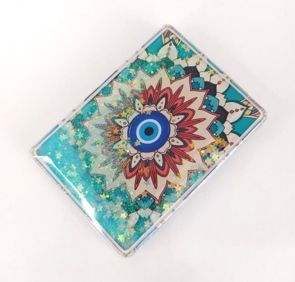 Kompakt Sulu Pullu Makyaj Aynası Kozmetik Büyüteç Cep Makyaj Aynası Çanta Seyahat Çantası Ev Ofis - 3