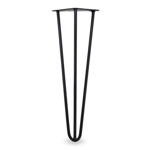 Üçgen Mobilya Masa Sehpa Ayağı 40 cm Mat Siyah Metal Ayak - Resim 6
