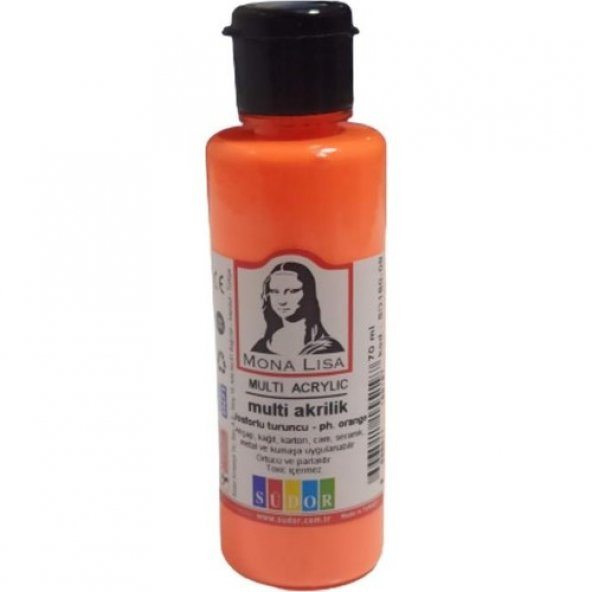 Südor Monalisa Multi Akrilik Boya Fosforlu Turuncu 70ml