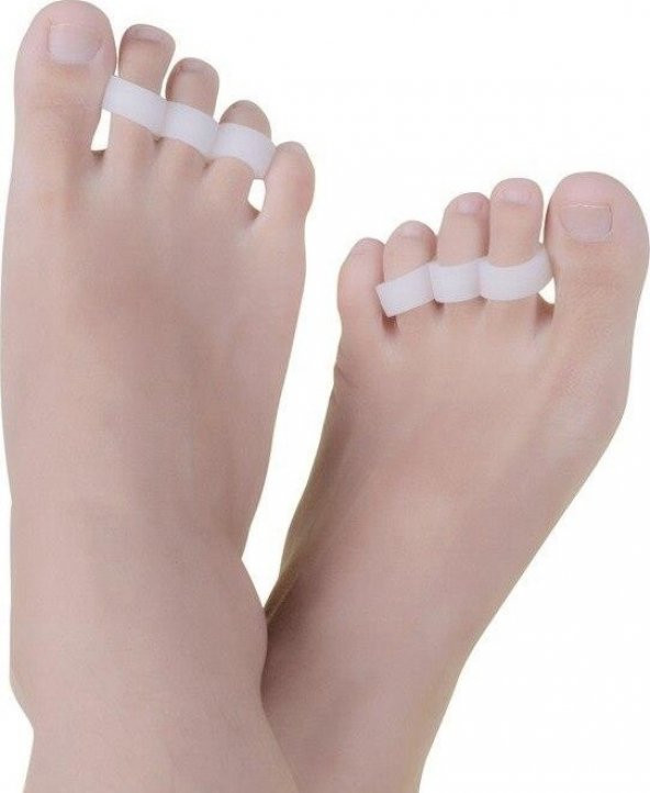 Bunionettes Ayak Çekiç Parmak 3 Parmağa Geçen Çekiç Koruyucu Makaralı 1 Çift Silikon Yastıklı - 5