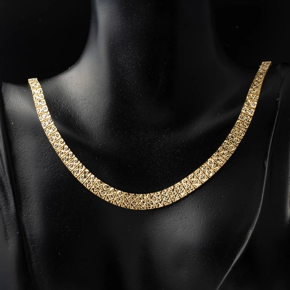 Taşsız 14 Ayar Altın Düğün Takı Seti - 4