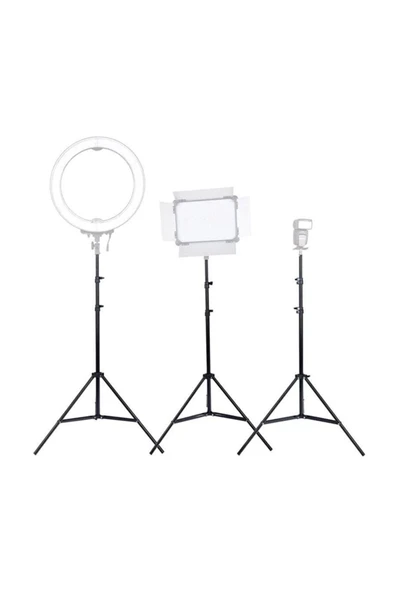 200 Cm Metal Tripod Fotoğraf Stüdyo Lamba Tutucu Lamba Işık Ayağı TripotTelefon Tutucu - 3