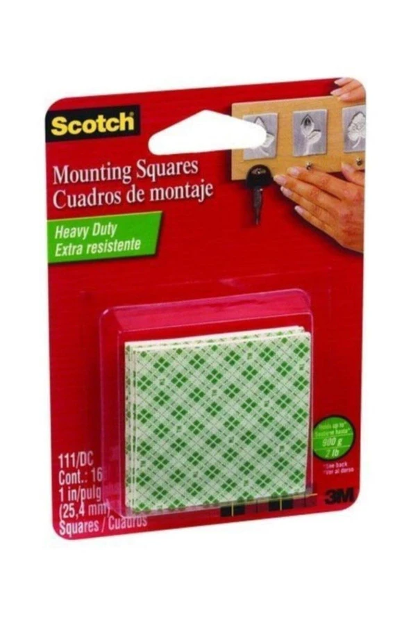 Scotch Çift Taraflı Yapışkan Köpük Kare 2.5 x 2.5 cm
