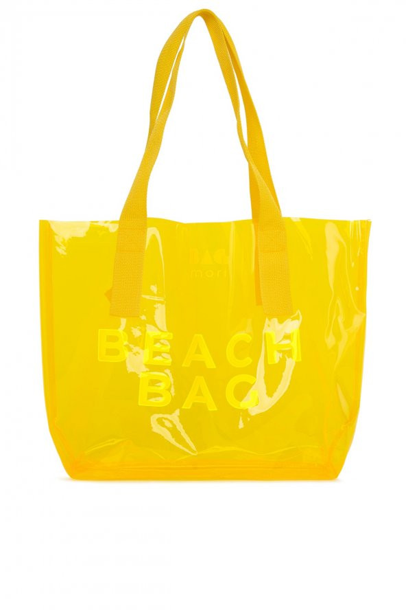 Bagmori Sarı Beach Bag Baskılı Şeffaf Plaj Çantası