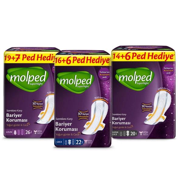 Molped Supernight Süper Ekonomik Karma Paket 68 Adet - 2