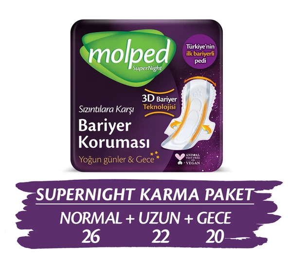 Molped Supernight Süper Ekonomik Karma Paket 68 Adet