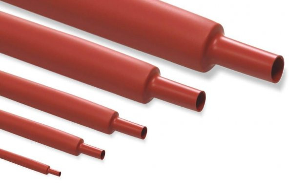 Isı ile 2/1 Daralan Makaron 25.4 mm - Kırmızı - 50 Metre