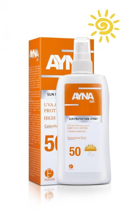 Ayna Sun Güneş Losyonu Sprey Yüksek Koruma 50 Faktör 200ML