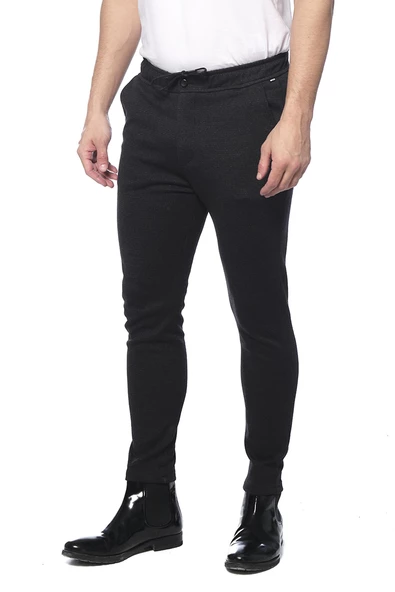 Erkek Slim Fit Beli Bağcıklı Fermuarlı Rahat Spor Jogger Pantolon - 2