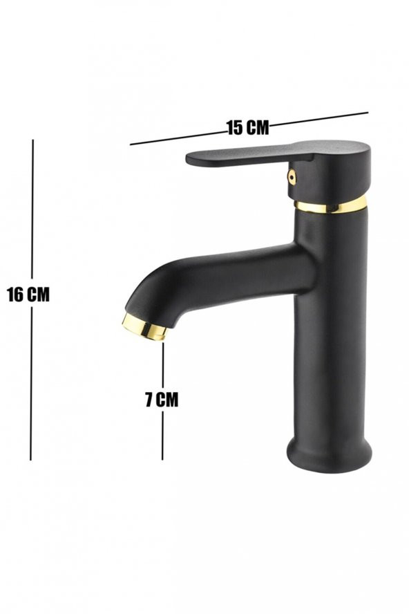 Pisa Aç Kapa Lavabo Bataryası Black Gold - 2